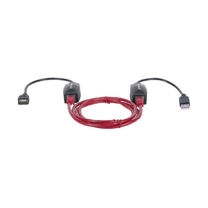 Extensor De Línea Usb Manhattan, Para Usar Con Cable De Red Cat5e (No Incluido),