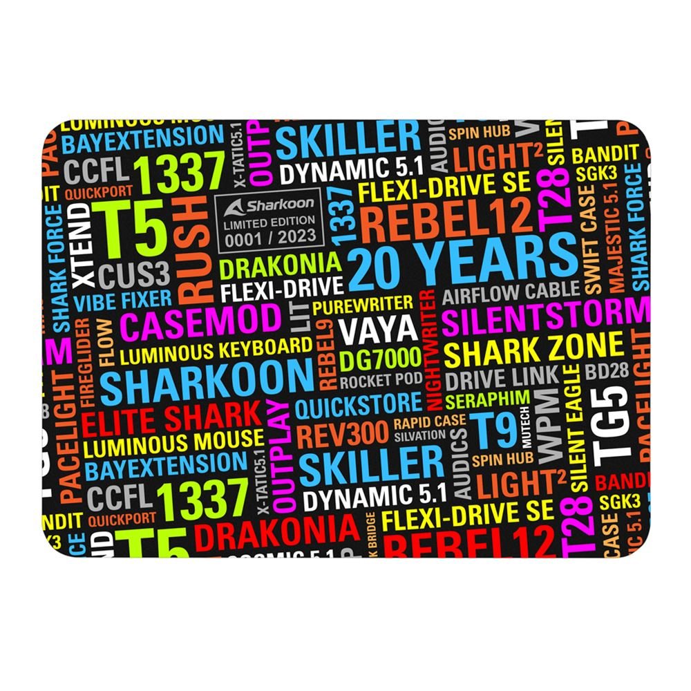 EAN 4044951038084 - Sharkoon 20 Years Mouse Mat Alfombrilla de ratón para juegos Multicolor imagen 1