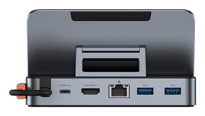 Gamerx Series 6-Port Type-C Hub Space Grey(Type-C To Hdmi4k@60hz 1+Usb3.0 3+Pd 1+Rj45 1)
