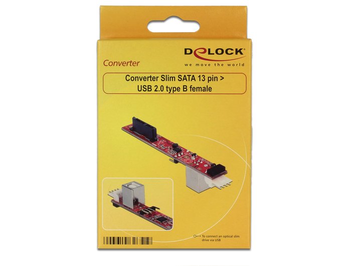 Delock 62651 Convertidor Slim Sata 13 Pin A Usb 2.0 Tipo-B Hembra