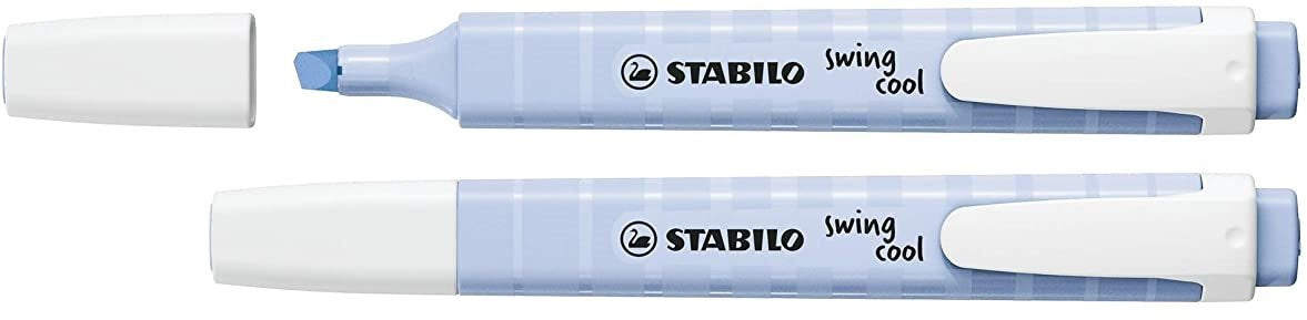 Stabilo Swing Cool Pastel Marcador Fluorescente Azul Nublado -10u-