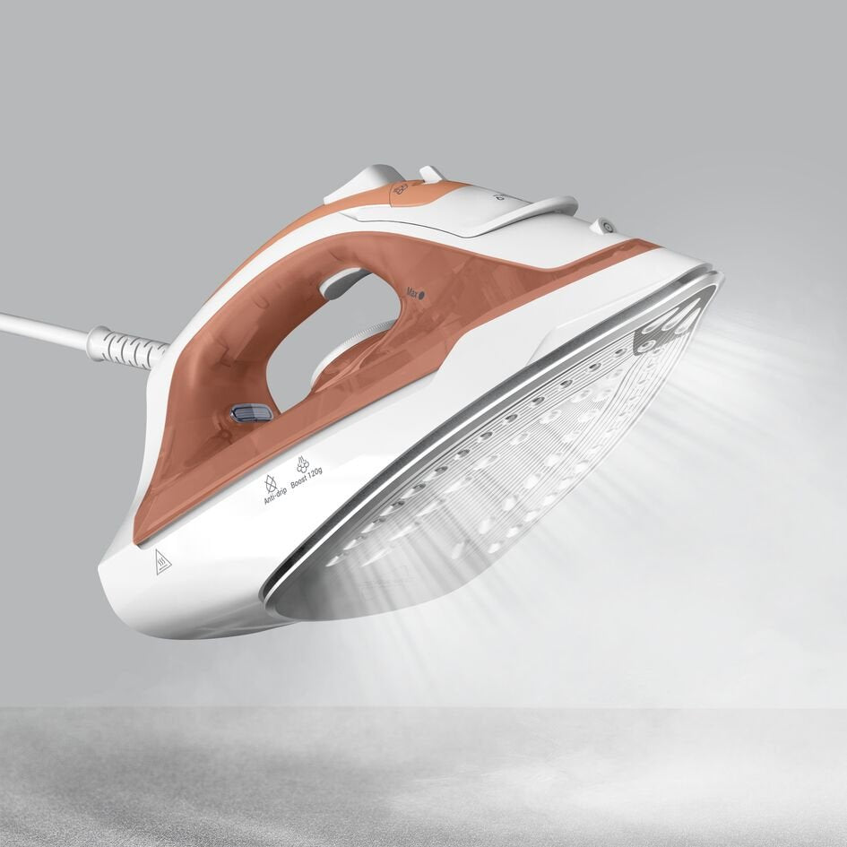 EAN 3121040092729 - Tefal Virtuo 30 FV2C40E0 plancha Plancha vapor-seco Suela de cerámica 2000 W Durazno, Blanco imagen 11