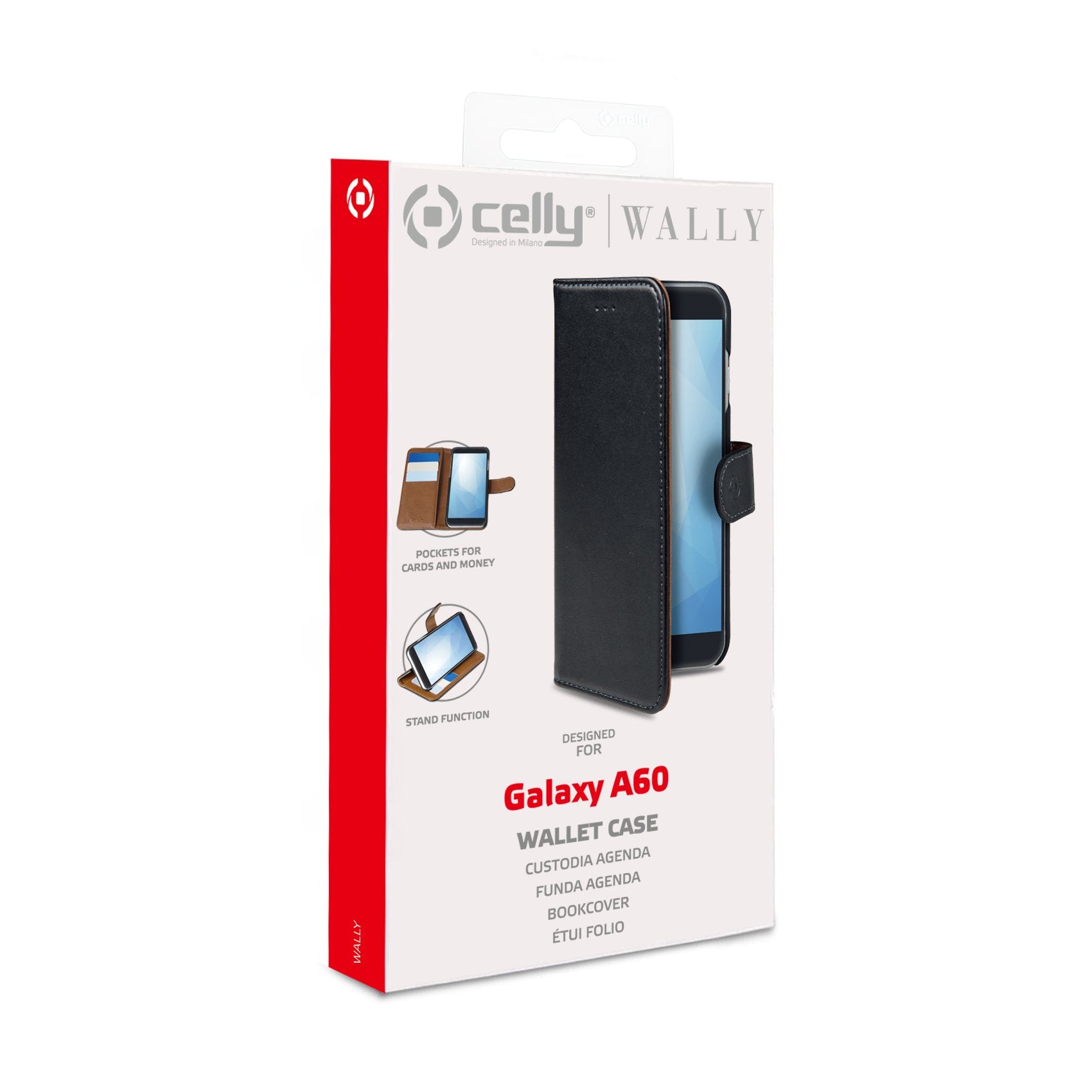 Funda Wally Cell Con Funcion Soporte Para Samsung Galaxy A60, Negra