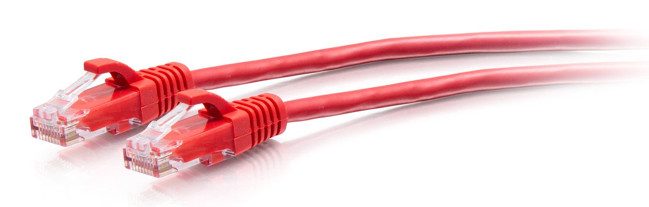 C2g 1ft (0.3m) Cat6a Snagless Unshielded (Utp) Slim Ethernet Network Patch Cable Red Cable De Interconexión Rj-45 (M) A Rj-45 (M) 30 Cm 4.8 Mm Utp Cat 6a Moldeado Sin Enganches Rojo