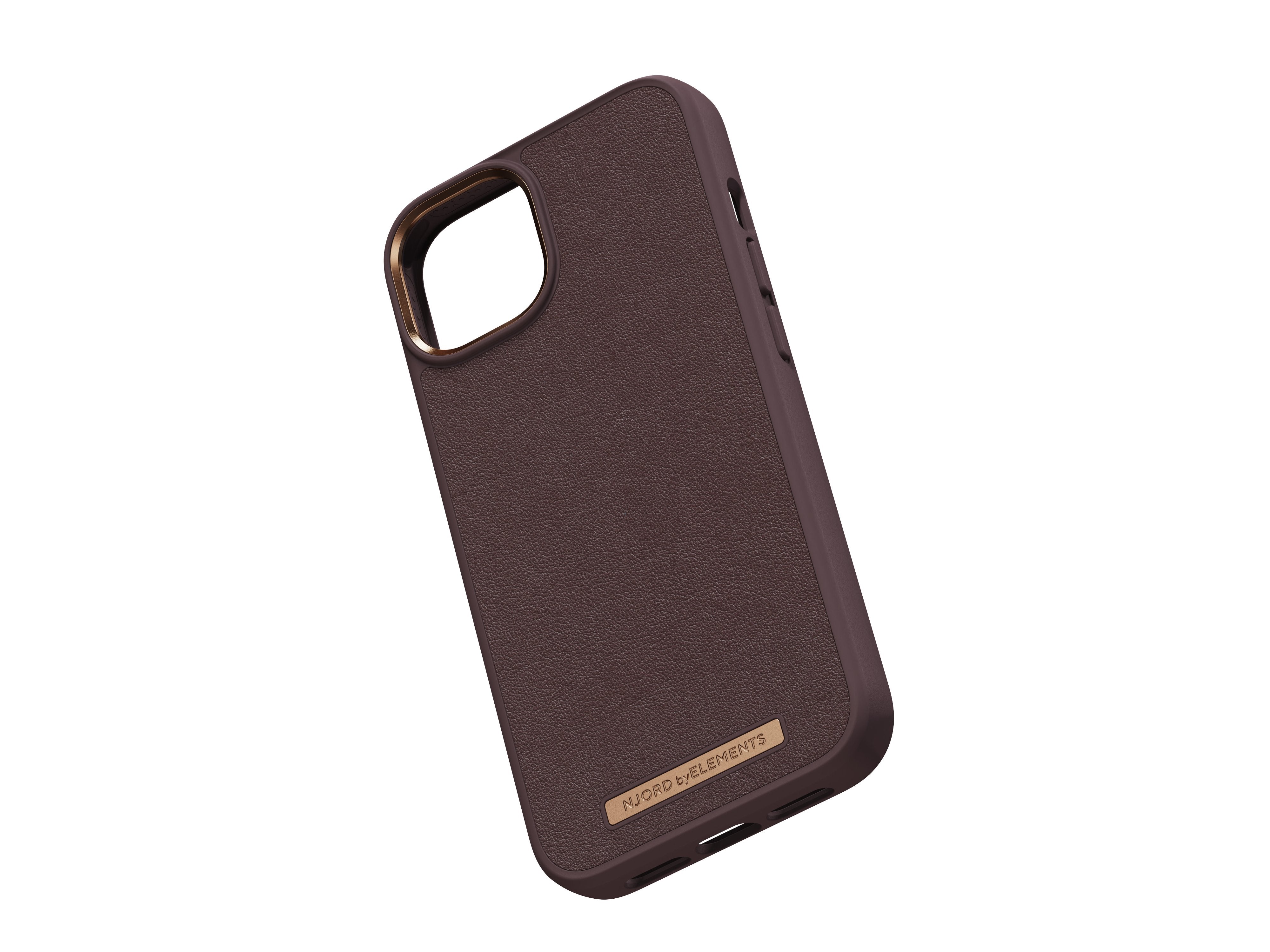 Funda Magsafe Iphone 12/13/14 Piel Marron Oscuro Njord