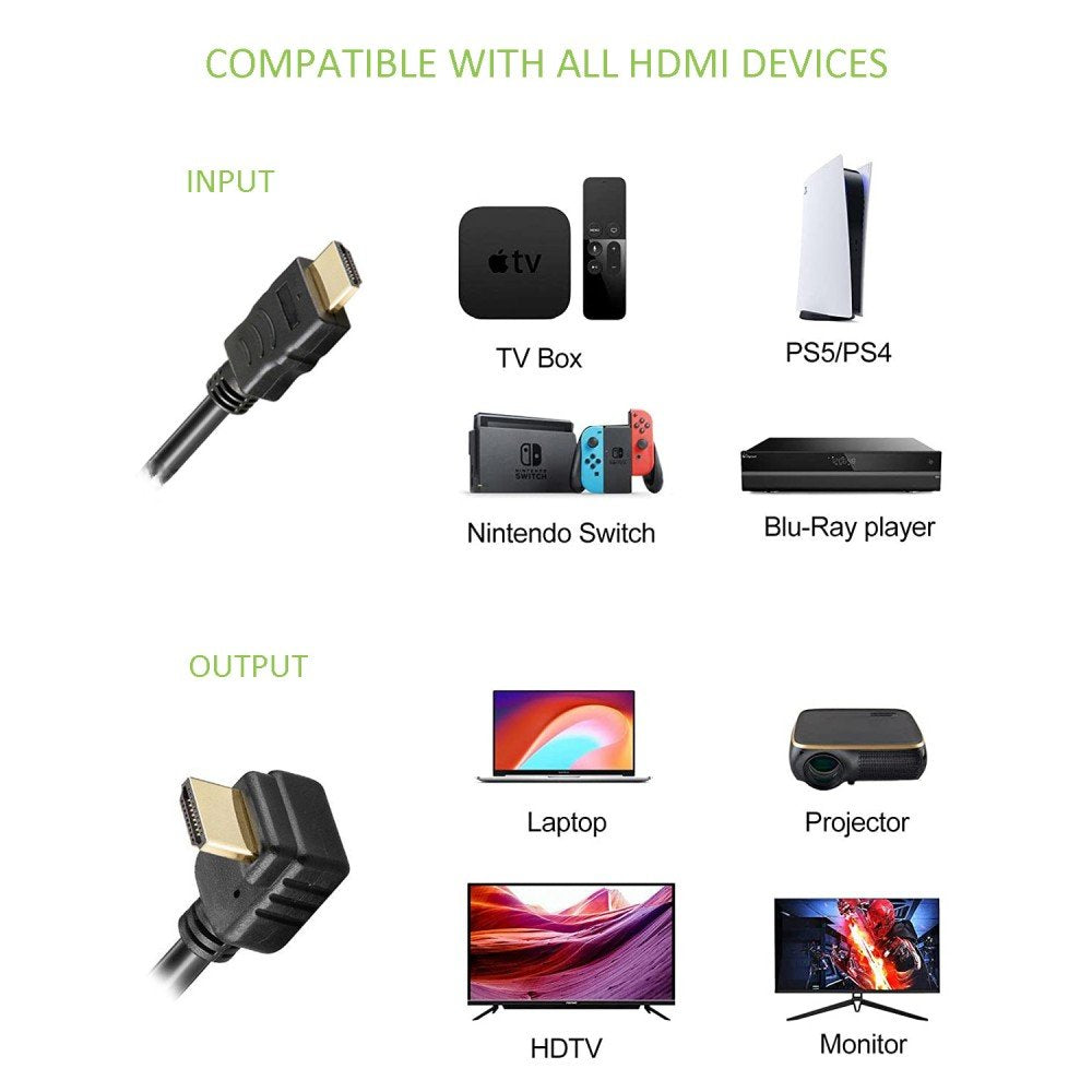 Cable  Techly Hdmi  High Speed Con Ethernet Gewinkelt 2m Sw