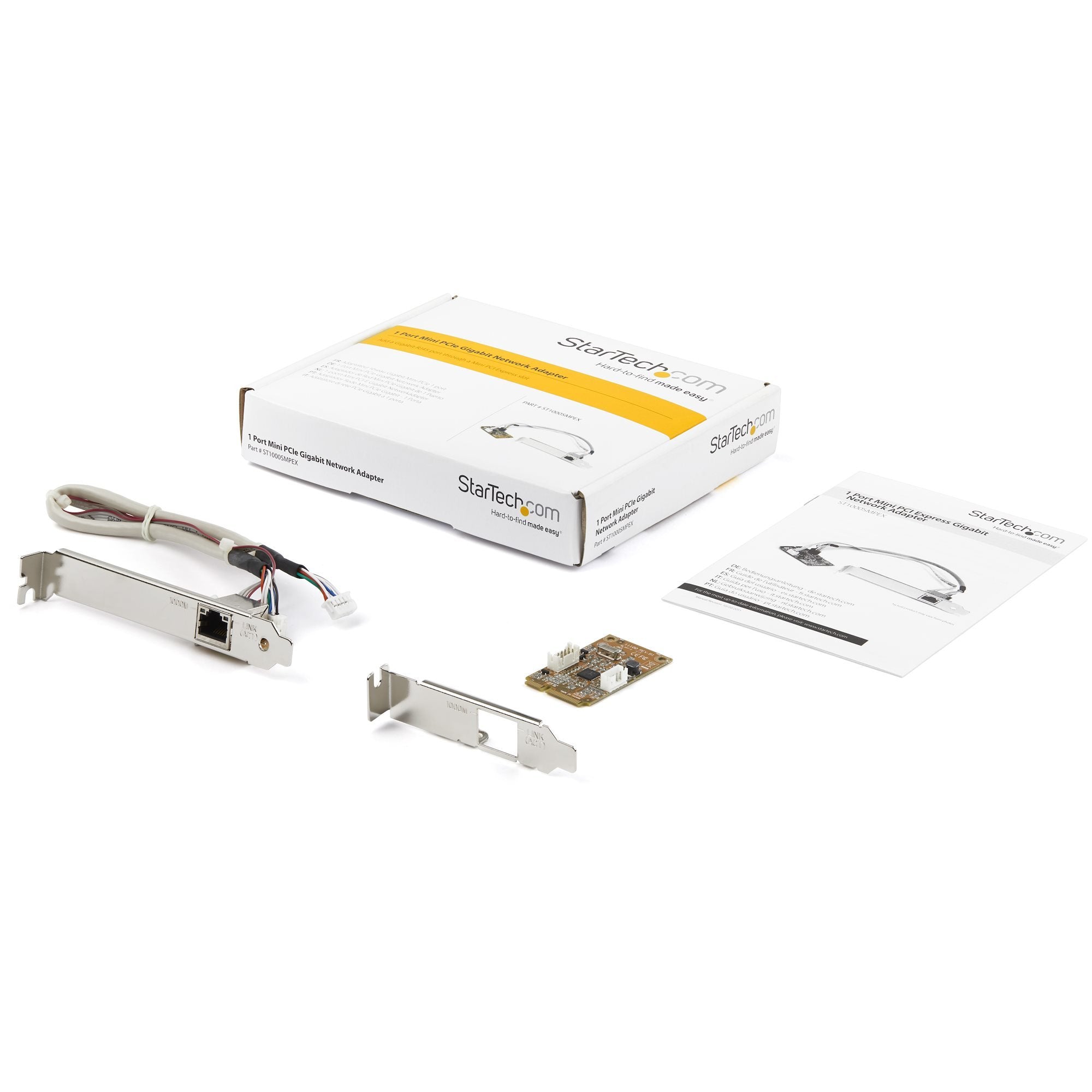 Startech.Com Adaptador Tarjeta De Red Nic Mini Pci Express Pci-E Pcie 1 Puerto Gigabit Ethernet Rj45