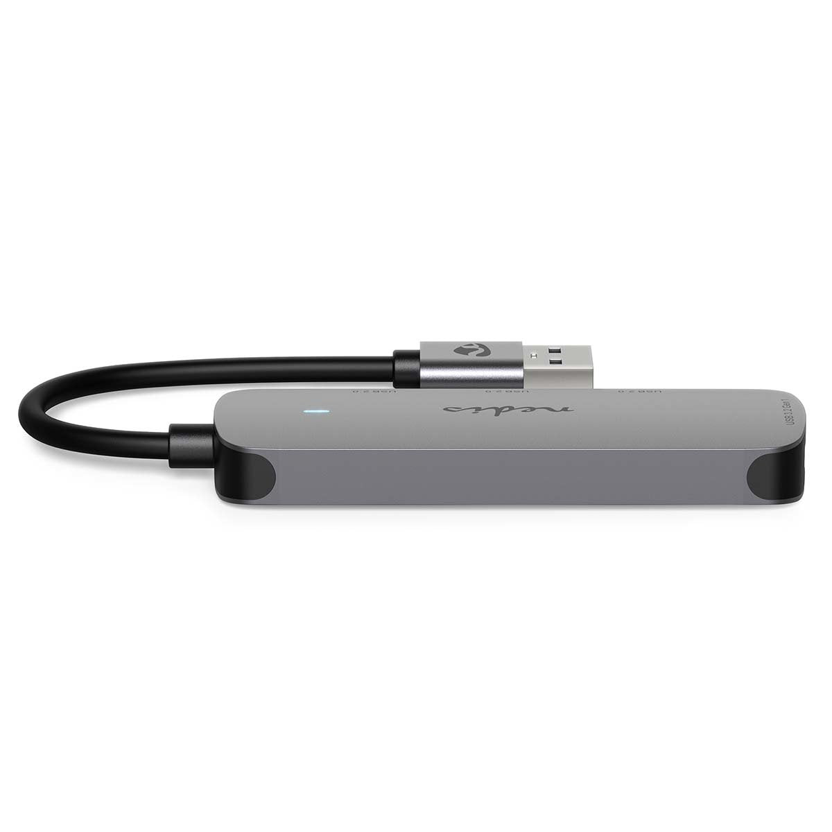 Nedis Ccgb61210gy01 Hub De Interfaz Usb 3.2 Gen 1 [3.1 Gen 1] Type-A Gris