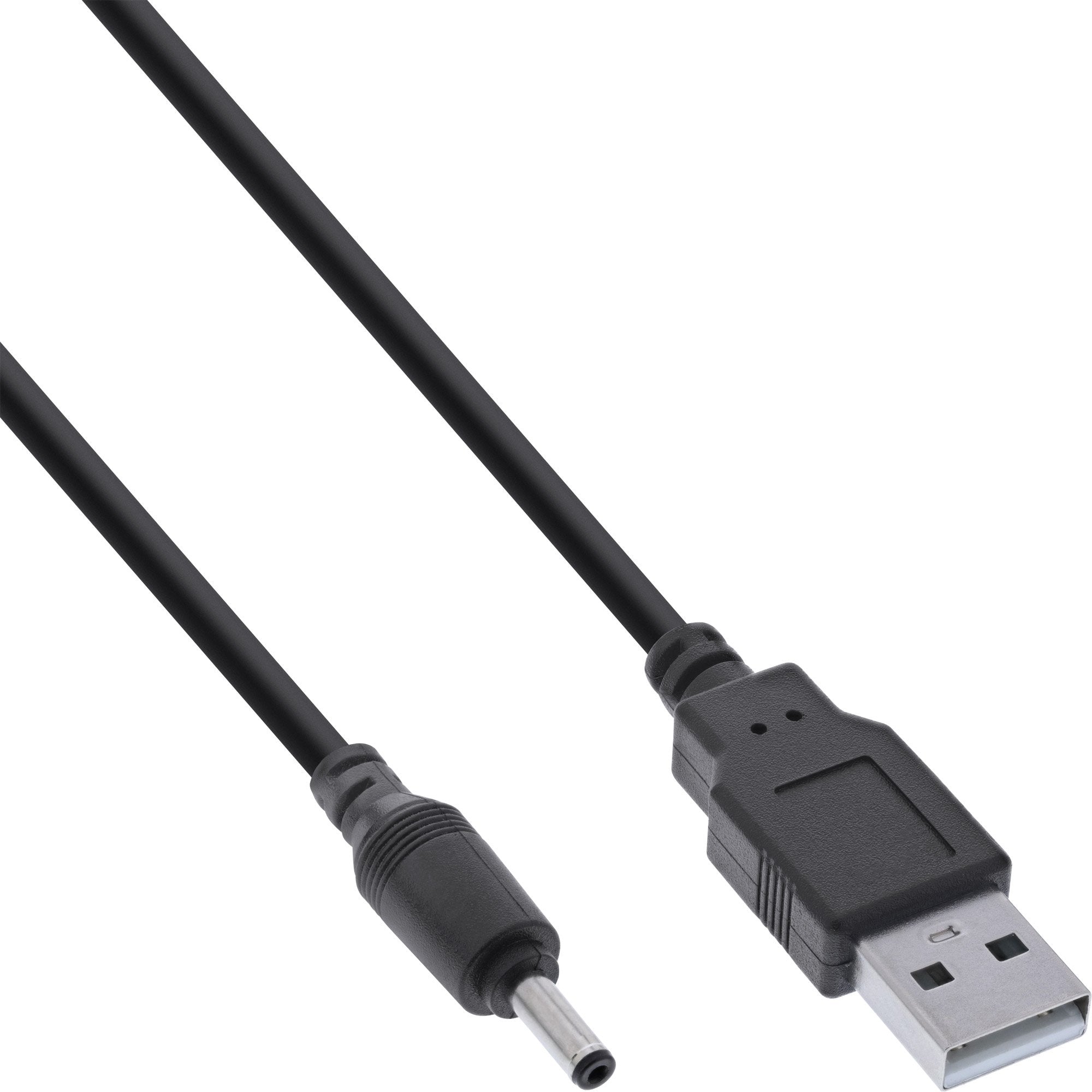Adaptador De Alimentación De Cc Usb Inline, Enchufe Usb A Macho A Enchufe De Cc 3,5x1,35 Mm, Negro, 1 M