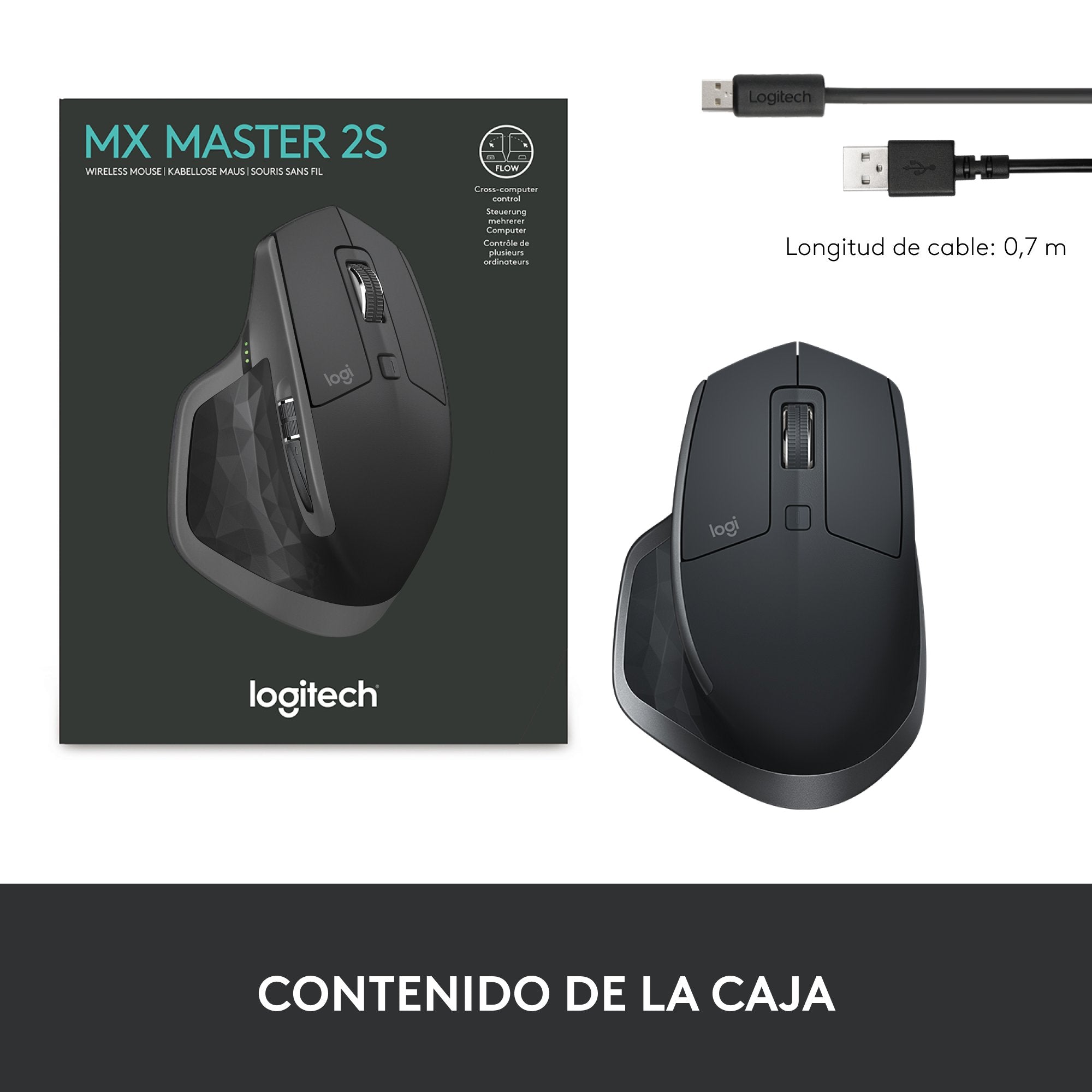 EAN 5099206118089 - Logitech MX Master 2S ratón Oficina mano derecha RF Wireless + Bluetooth Laser 4000 DPI imagen 15