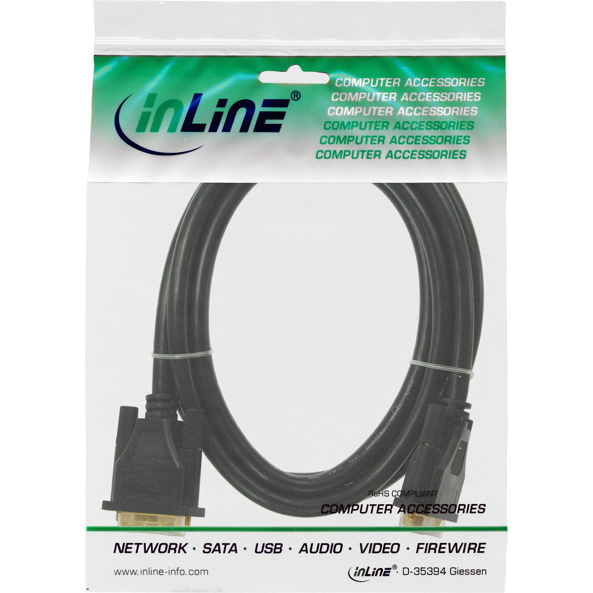 Cable Inline Dvi-D Premium 24+1 Macho A Macho Dual Link 5m