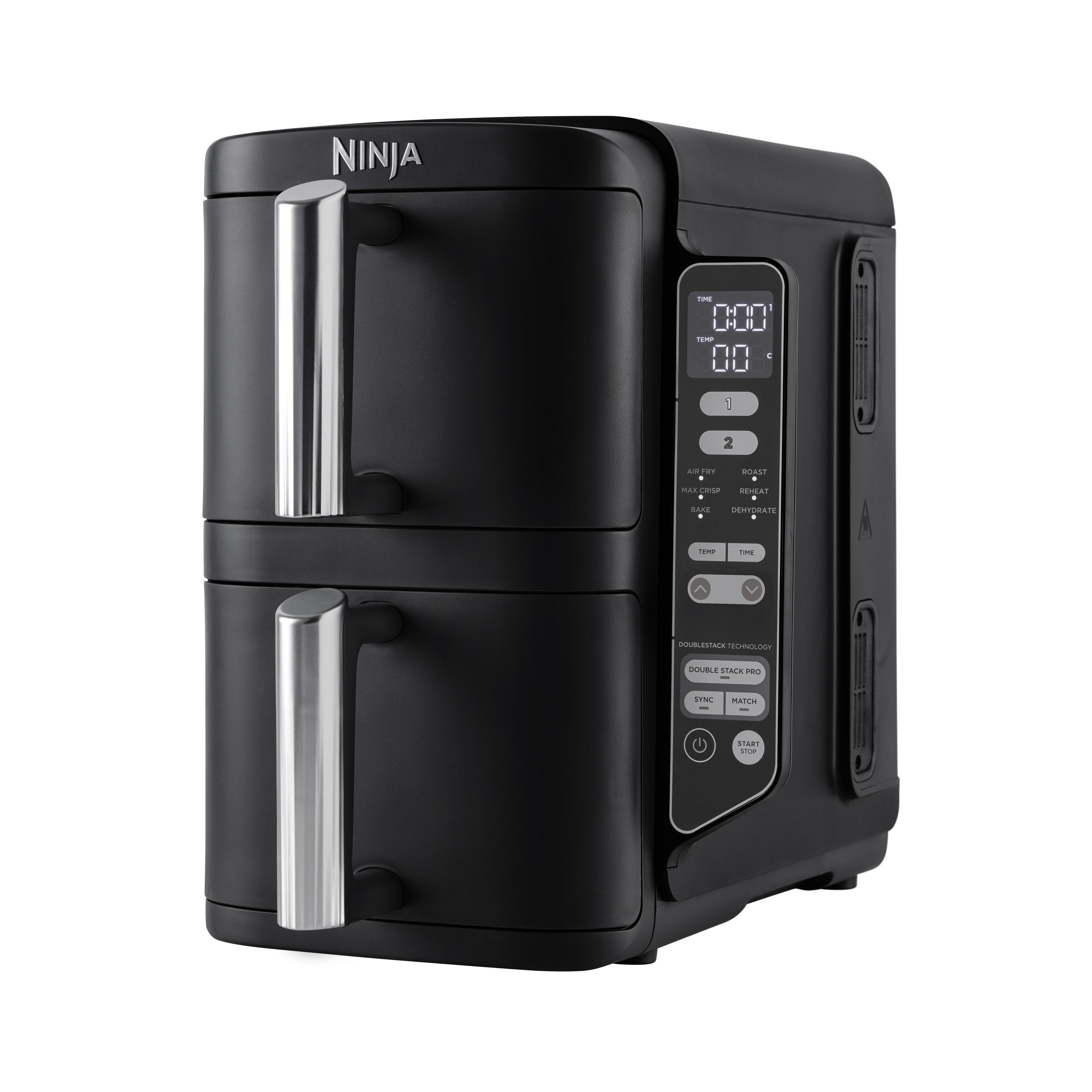 Freidora  Ninja Sl300eu Doble 7,6 L Independiente 2470 W Freidora Baja En Grasa Negro