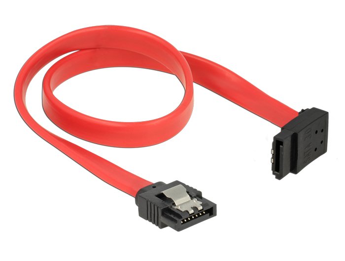 Cable Delock Sata 6 Gb S Gerade Auf Oben Gewinkelt 30 Cm Rot