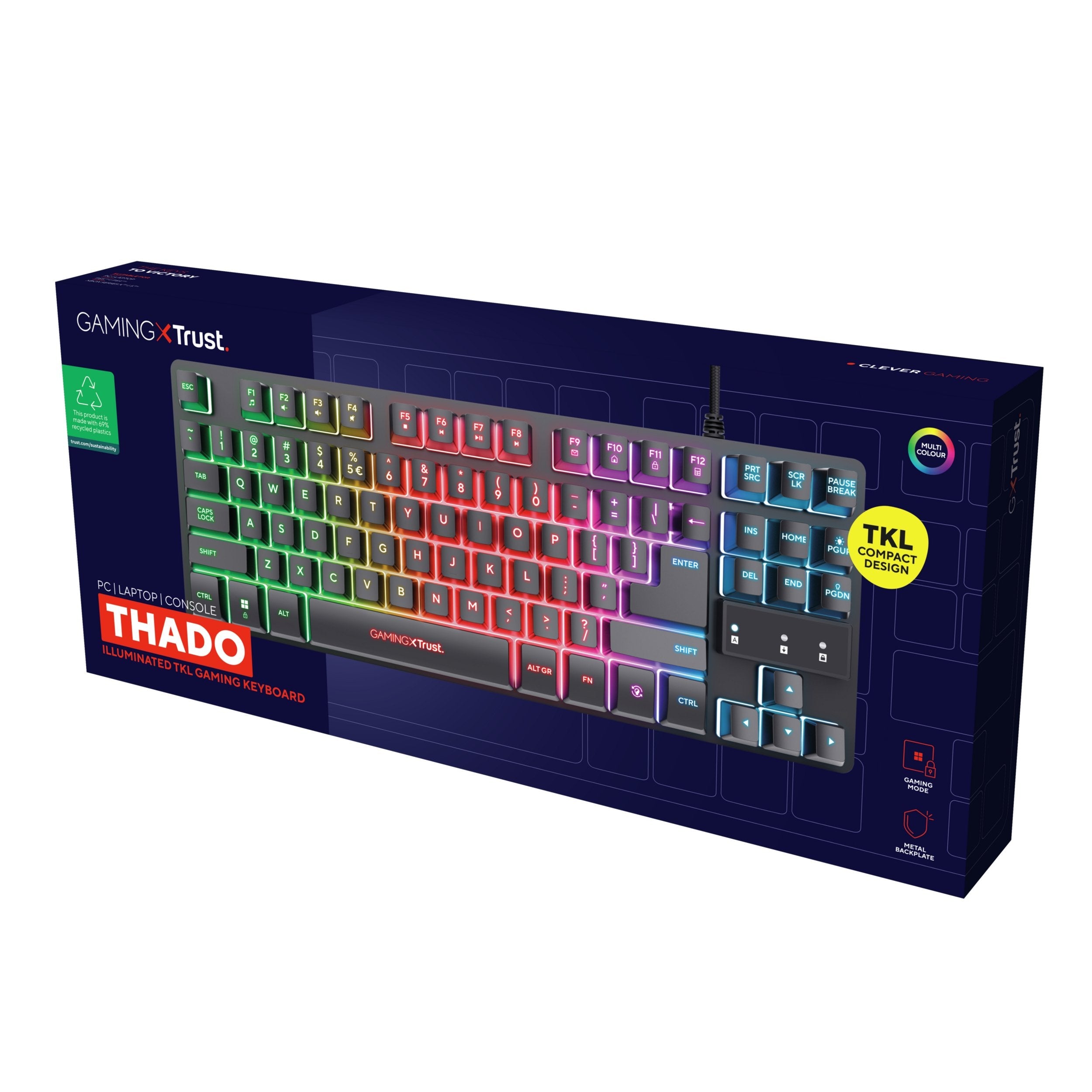 EAN 8713439236989 - Trust GXT 833 Thado teclado Juego USB Holandés Negro, Plata imagen 5