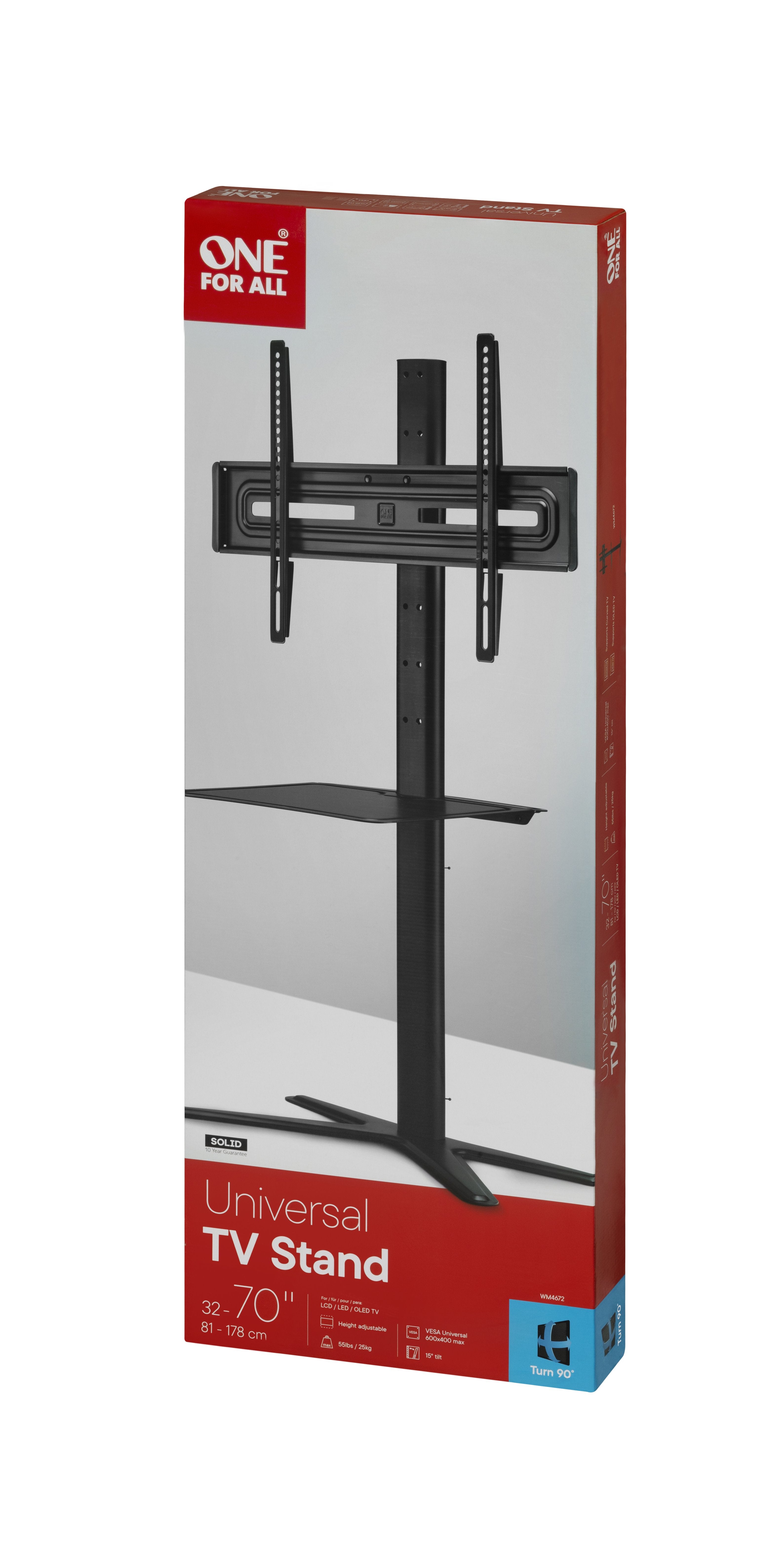 One For All Wm4672, Tv, 25 Kg, 81,3 Cm (32"), 177,8 Cm (70"), 200 X 100 Mm, 600 X 400 Mm