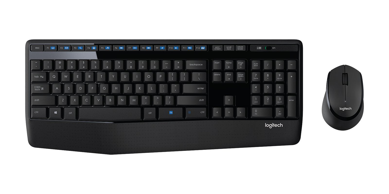 Teclado Hebreo + Ratón Logitech Wireless Combo Mk345 Rf Inalámbrico Negro