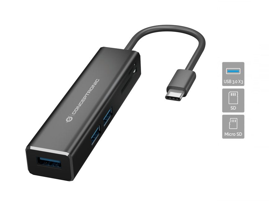 EAN 4015867224038 - Conceptronic DONN08B base para portátil y replicador de puertos USB 3.2 Gen 1 (3.1 Gen 1) Type-C Negro imagen 2