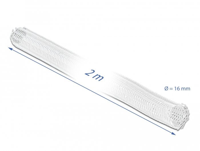 Geflechtschlauch Selbstschliessend 2 M X 16 Mm Weiss