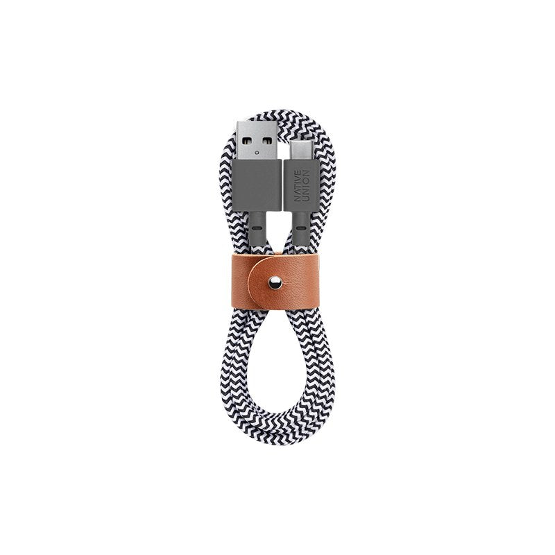Native Union Belt-Ac-Zeb-Np Cable Usb 1,2 M Usb A Usb C Negro, Blanco