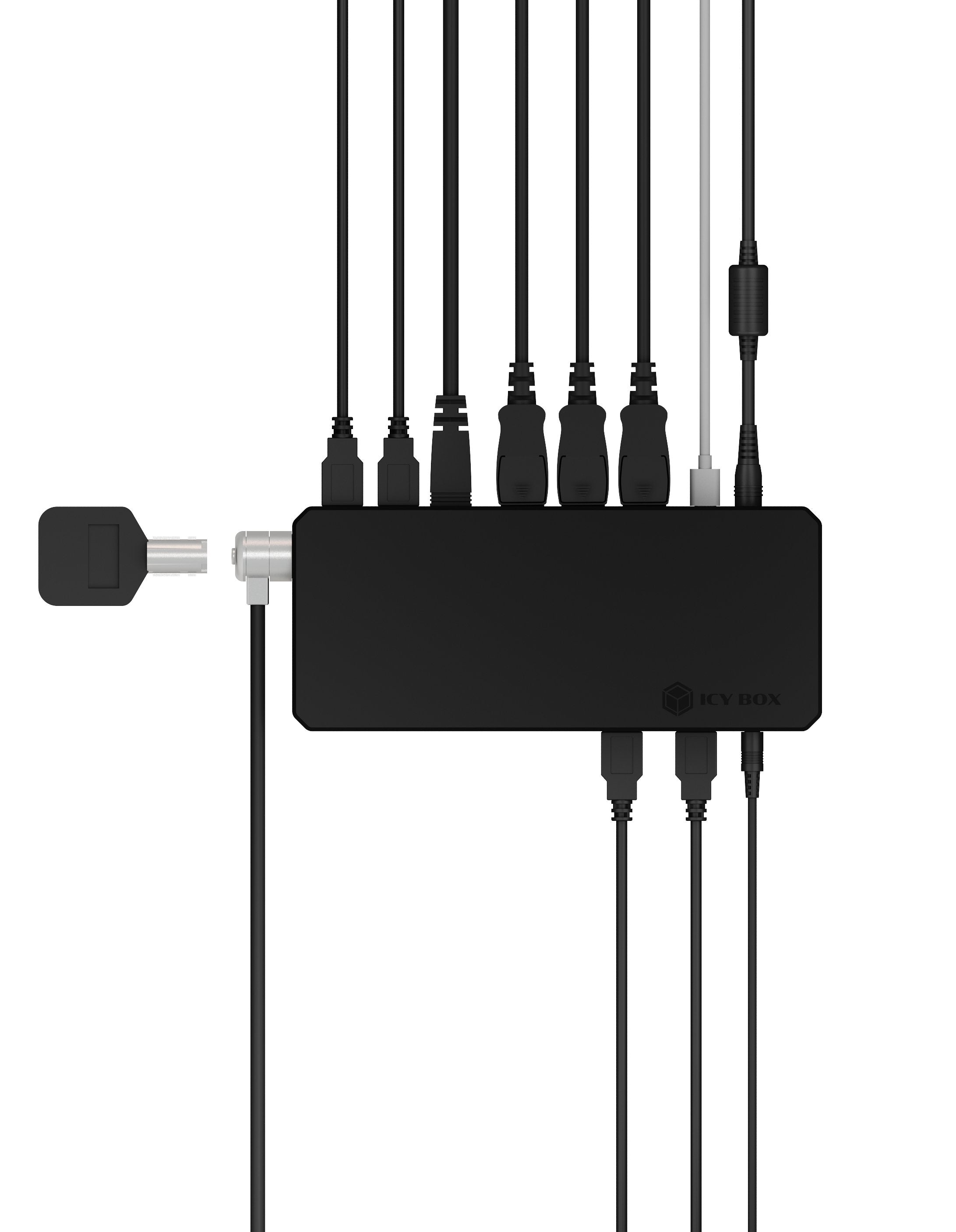 Icy Box Dockingstation 100w 4k Hdmi/Dp/Dl/Rj45/Usb Type-C & A