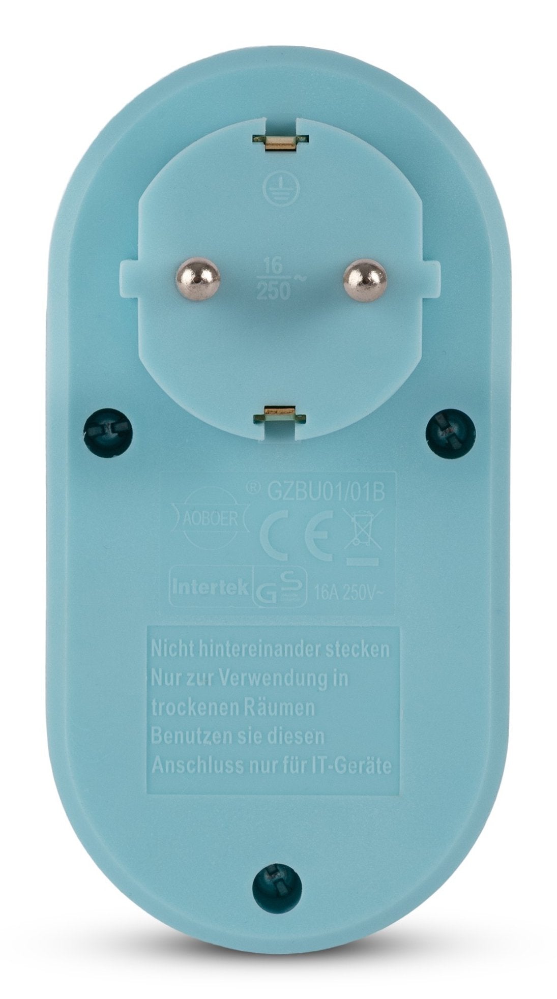 Entac Meckdosenadaptador + 2x Usb-A Azul