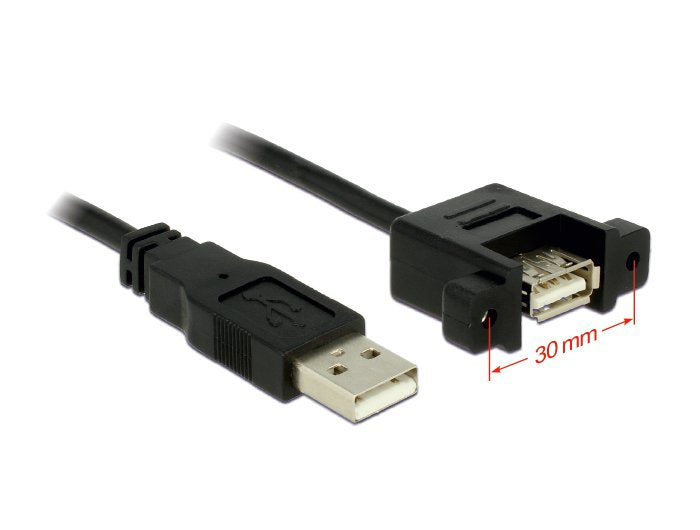 Delock 1m 2xusb2.0-A Cable Usb 2.0 Usb A Negro