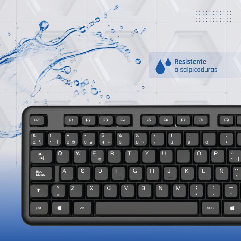 Teclado Oficina Usb Estándar Ck-Office-105t Negro