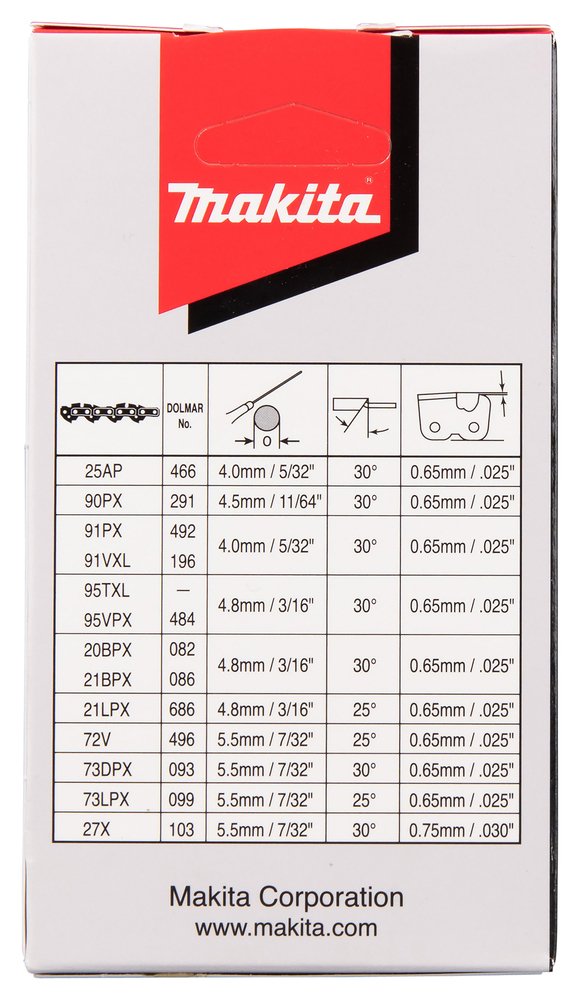 Makita Saegekette 25cm 1,3mm 1/4 Hm