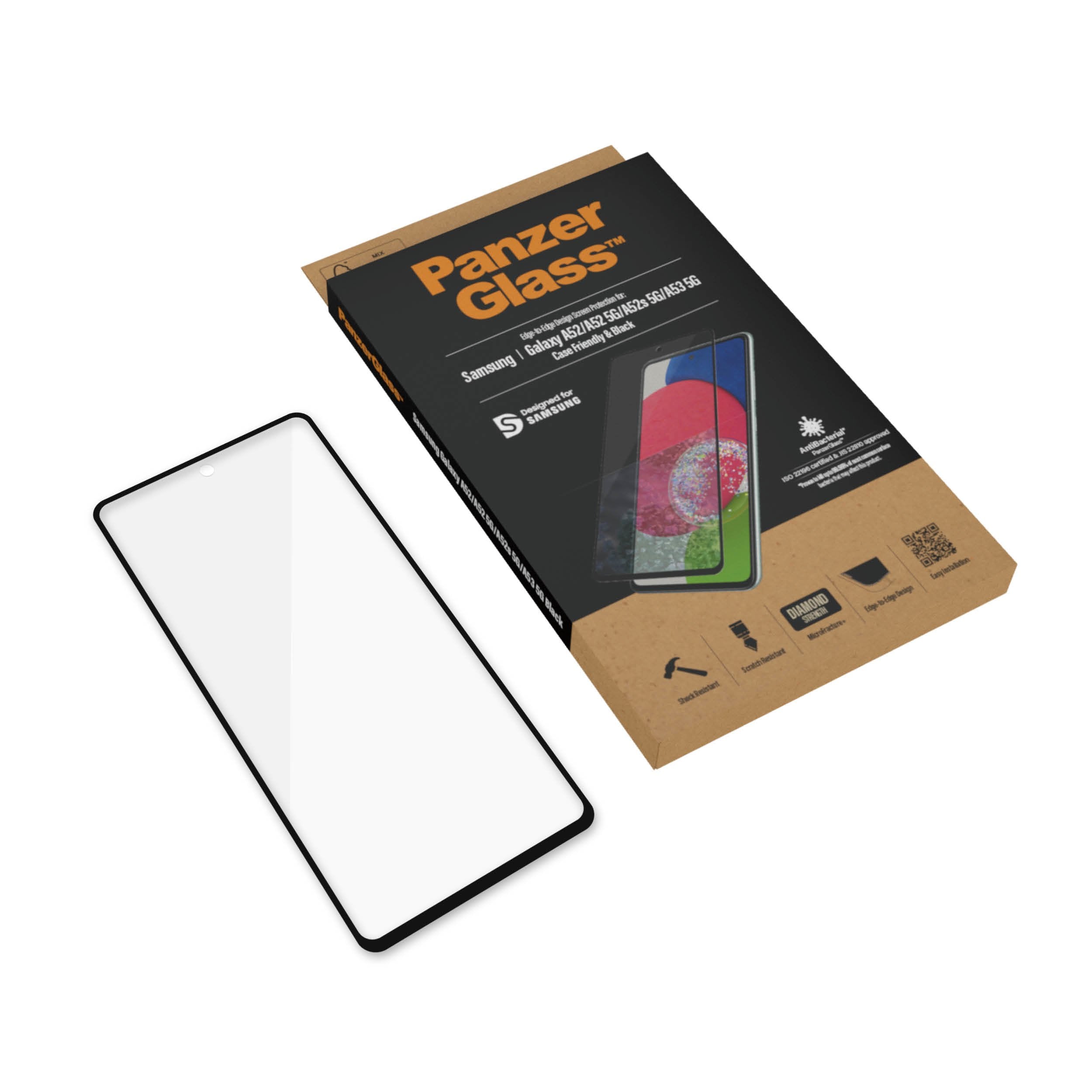 Panzerglass Samsung Galaxy A52/ A52 5g Edge-To-Edge Anti-Bacterial