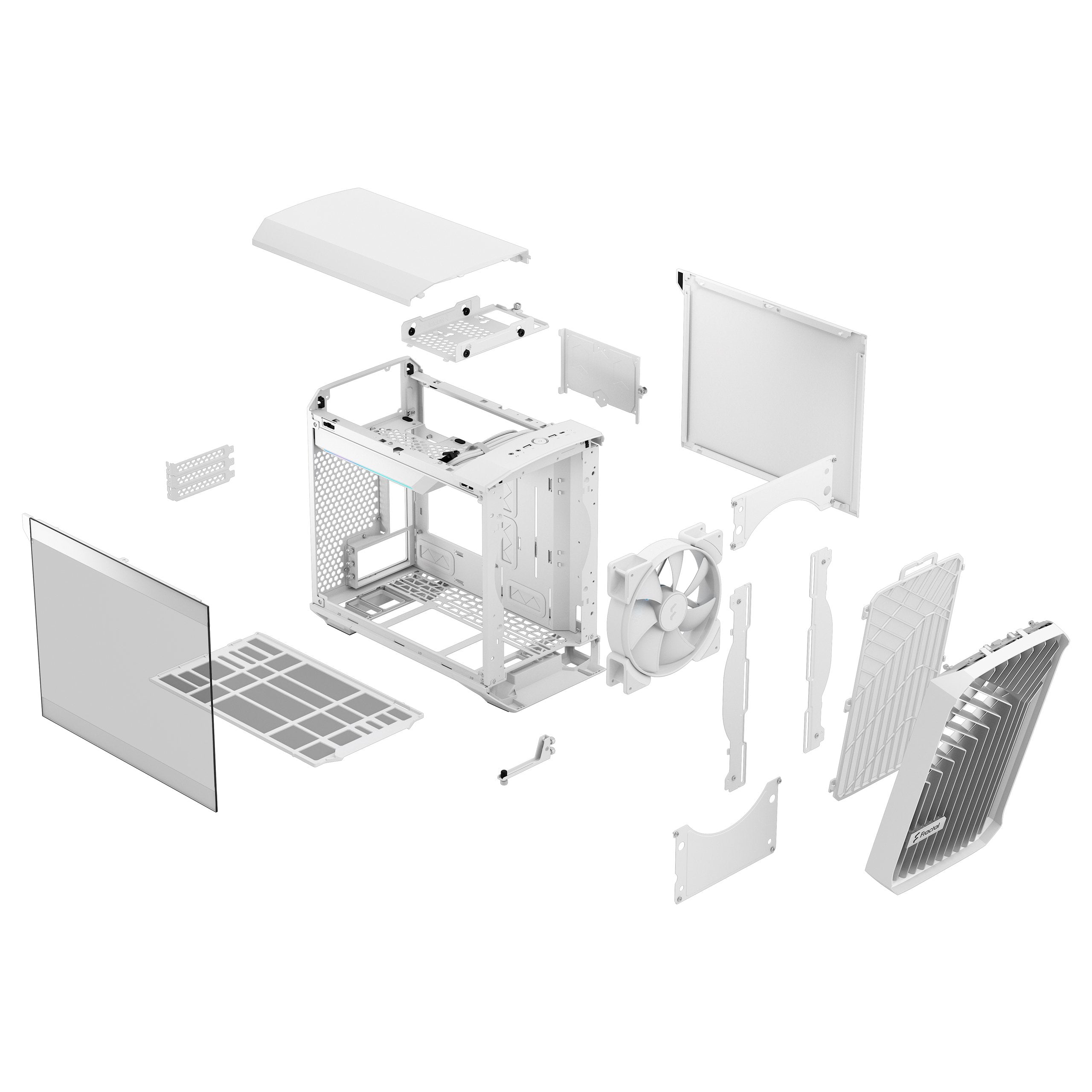 Caja Pc Fractal Design Torrent Nano Rgb White Tg Light Tint, Tower-Gehäuse Fd-C-Tor1n-05