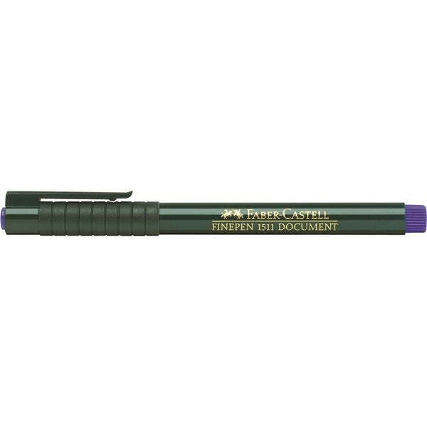Faber-Castell 1511 - Rotulador De Punta Fina (0,4 Mm, 10 Unidades), Color Azul