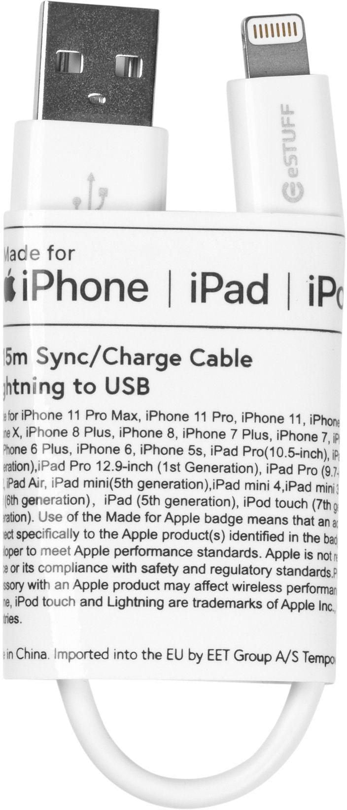 Lightning Cable Mfi 0,15m Whit
