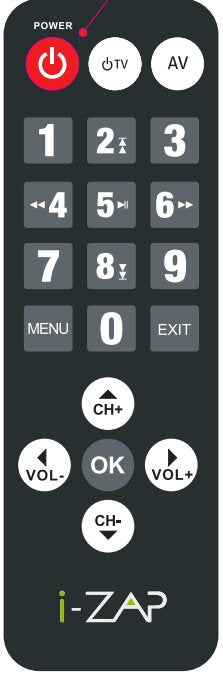 I-Zap Decoder T385 Play Dvbt2 Hevc 10 Bit Hd/Usb Tasti Grandi