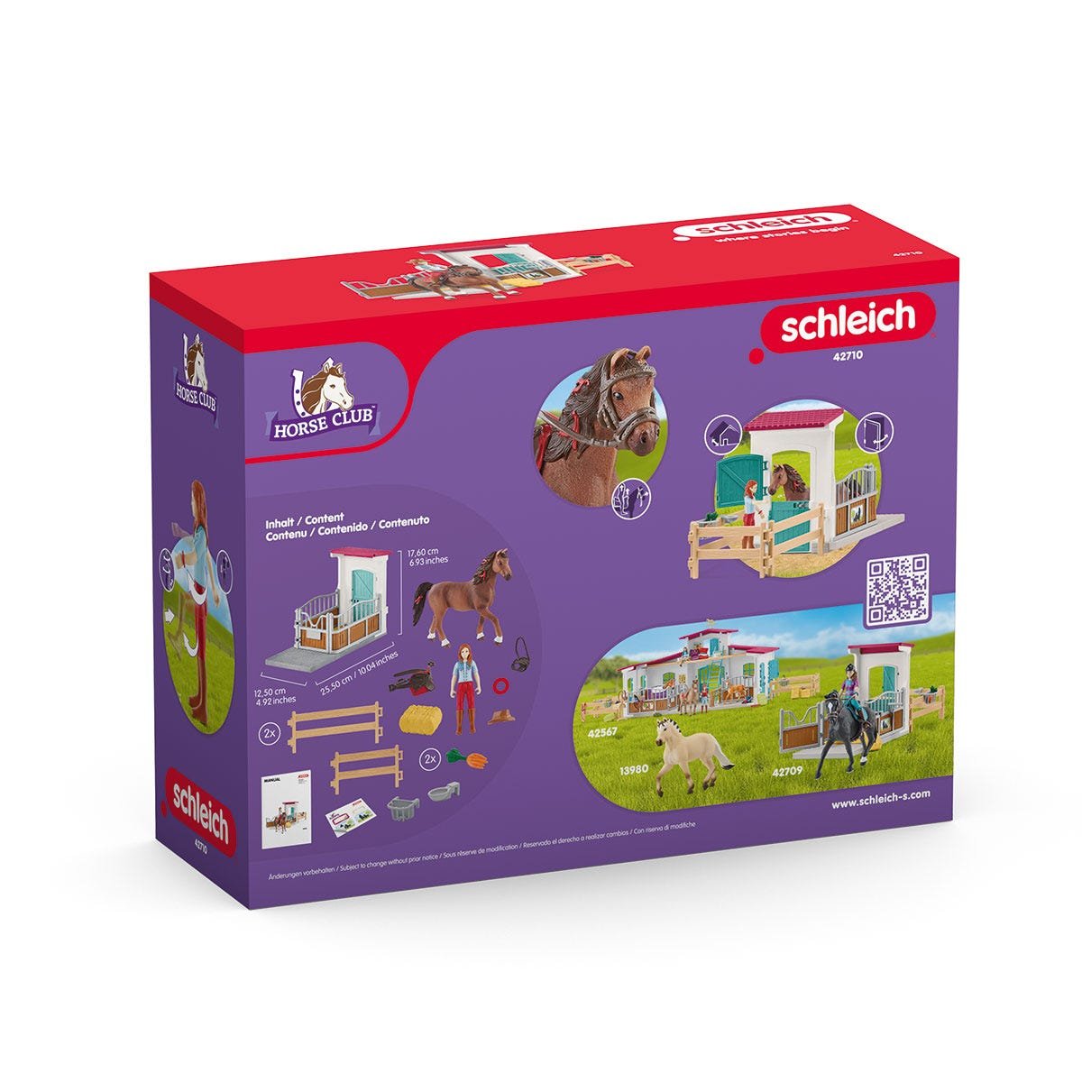 Figura Caja De Caballos Schleich Horse Club Con Hannah & Cayenne
