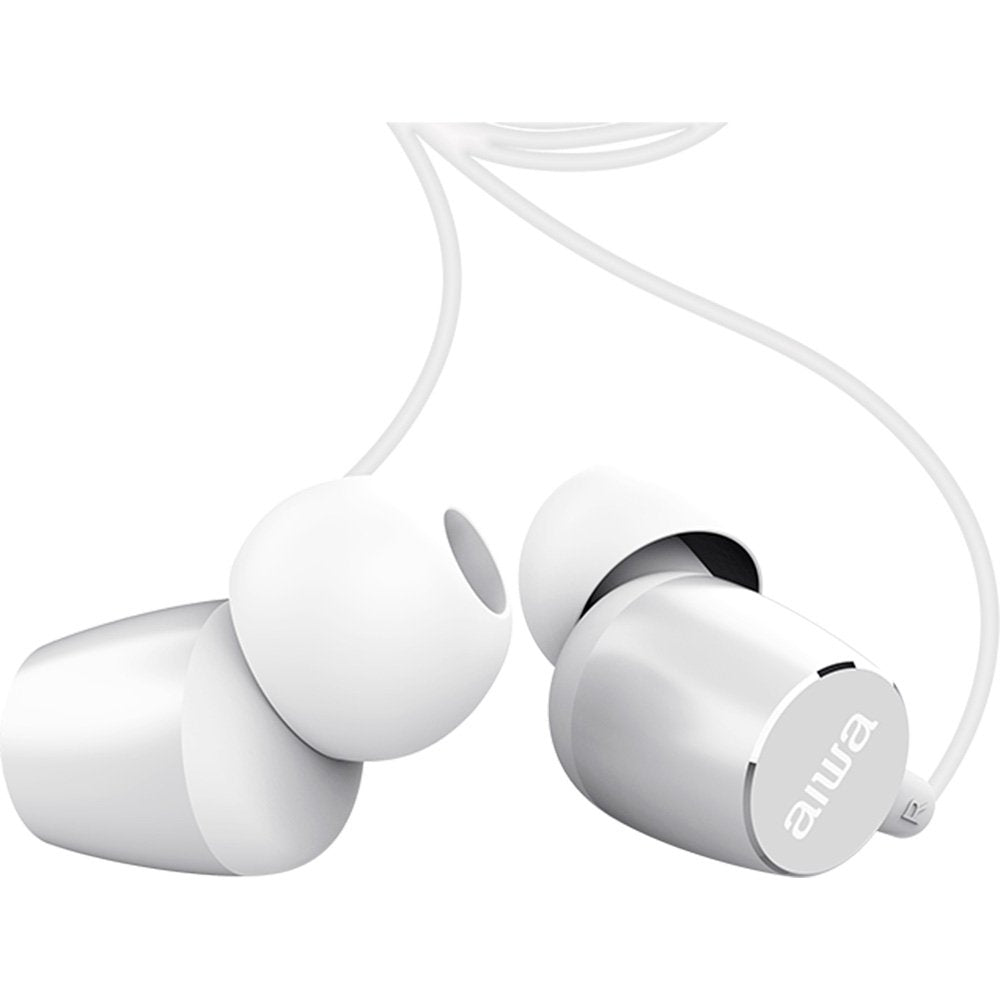 Auriculares Intrauditivos Aiwa Estm-30wt Con Micrófono Jack 3.5 Blanco