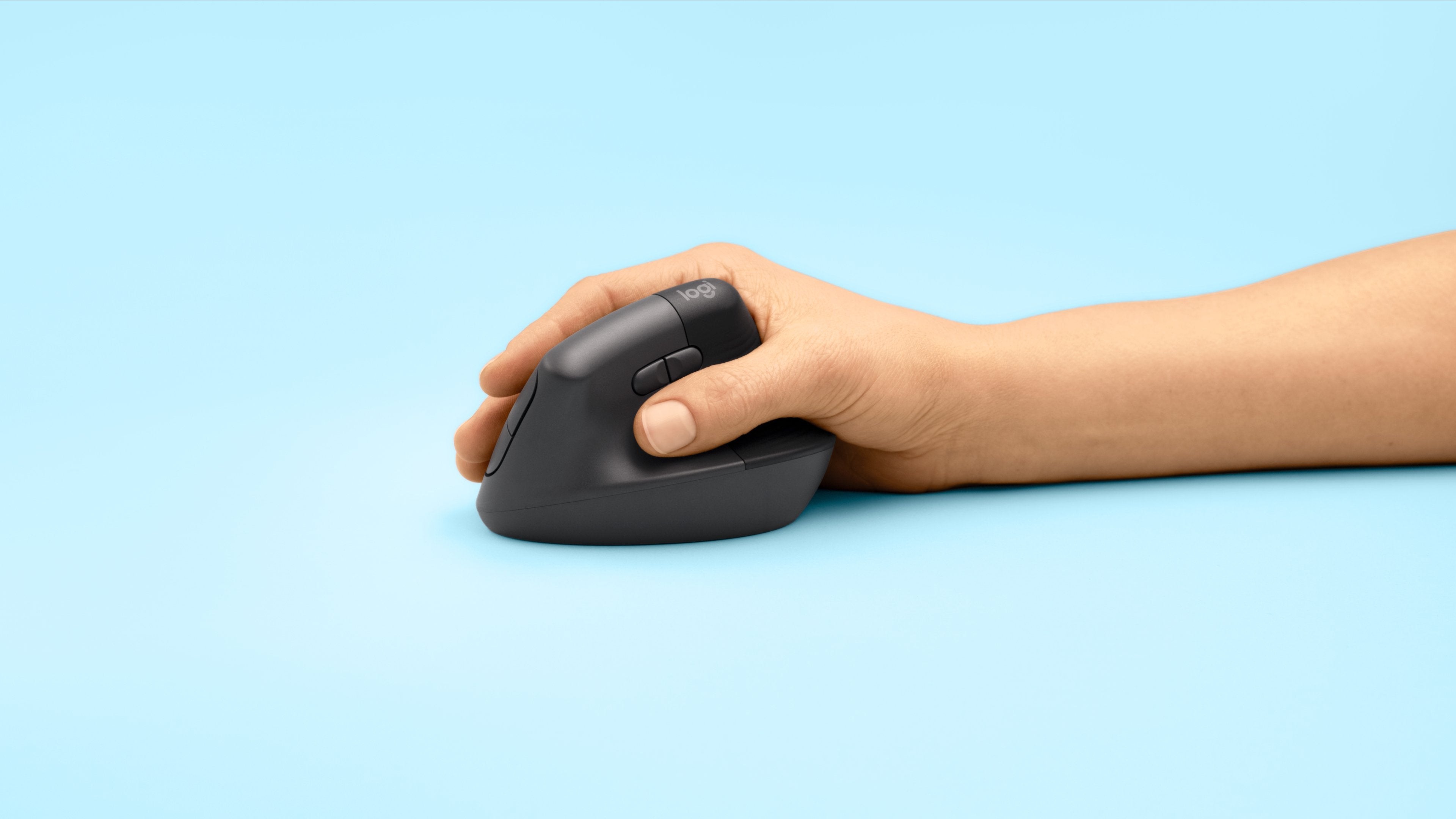 Logitech Lift Ratón Ergonómico Inalámbrico Bluetooth  Vertical Ergonomic Mouse Grafito 910-006473