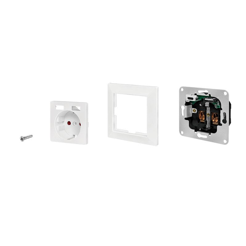 Toma De Empotrar Logilink, 1x Cee 7 3, 1x Usb-A, 1x Usb-C