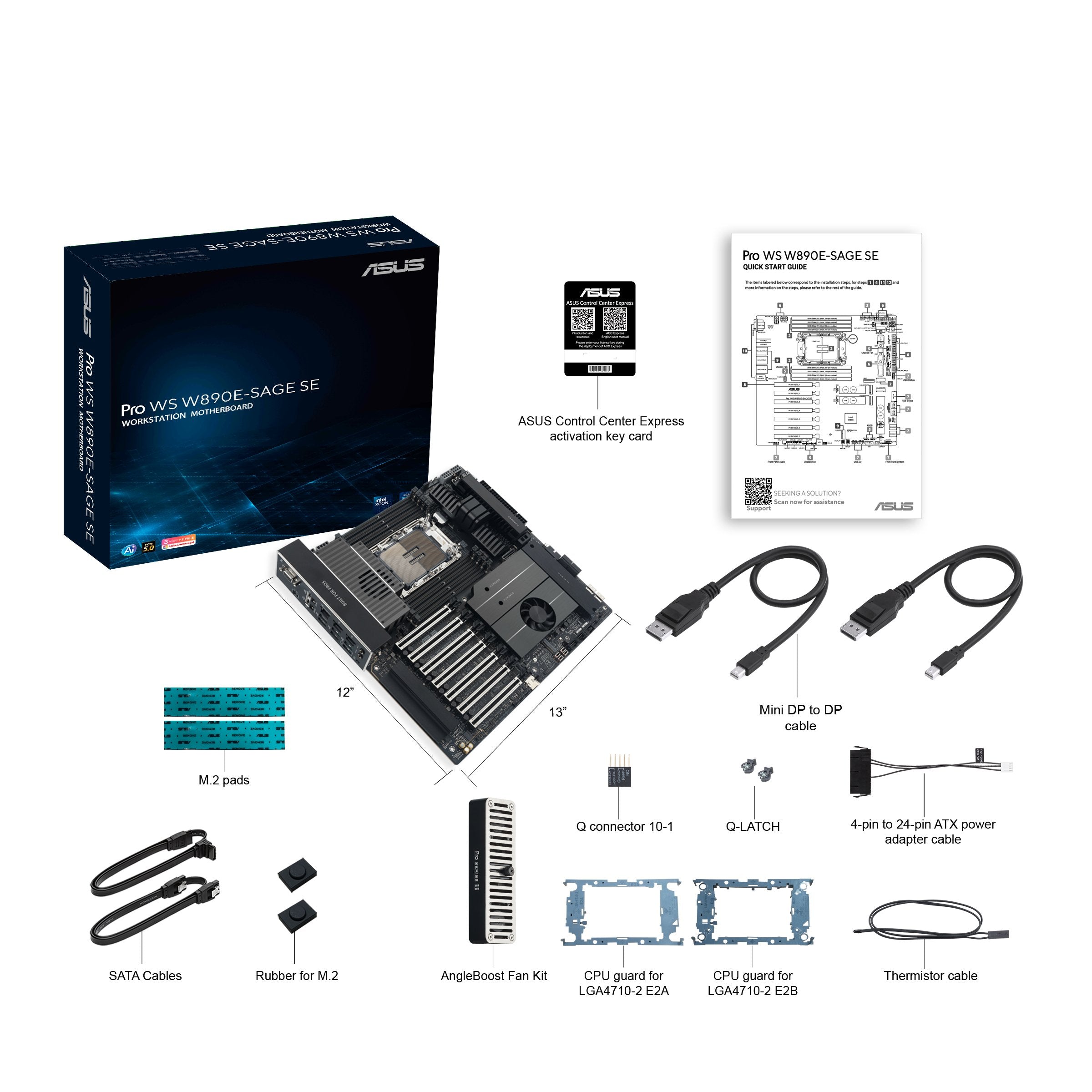 Asus Pro Ws W890e-Sage Se Intel,4710,Ddr5,Ebb