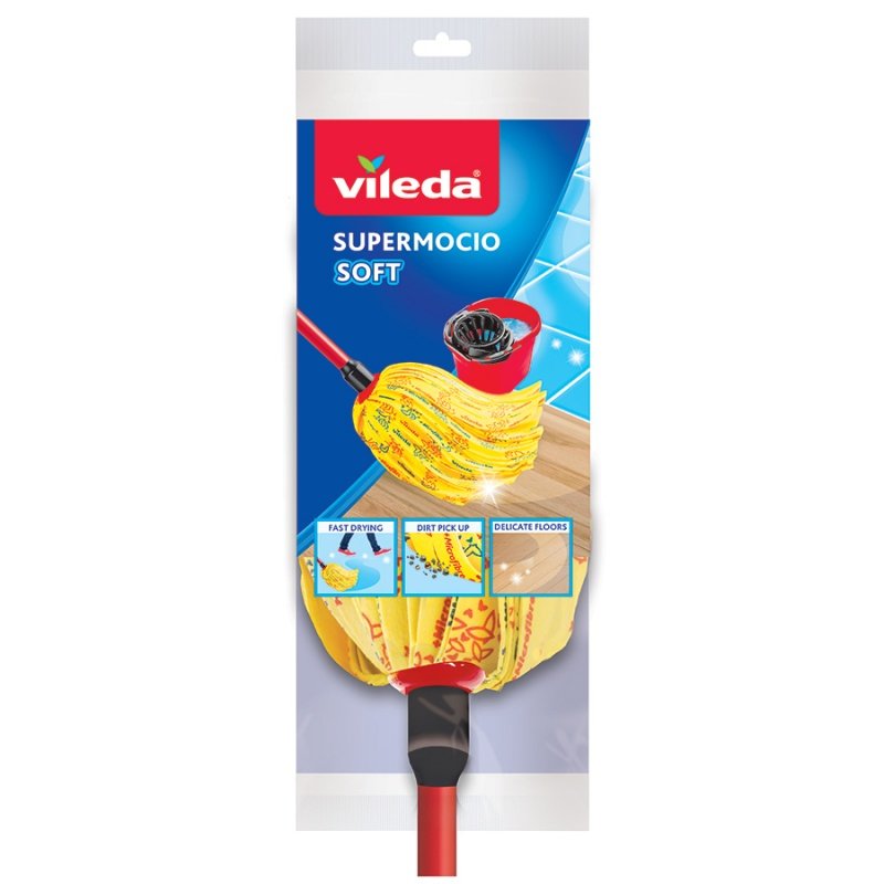 EAN 4023103094192 - Vileda 4023103094192 accesorio para trapeador Cabezal de fregona Rojo, Amarillo imagen 8