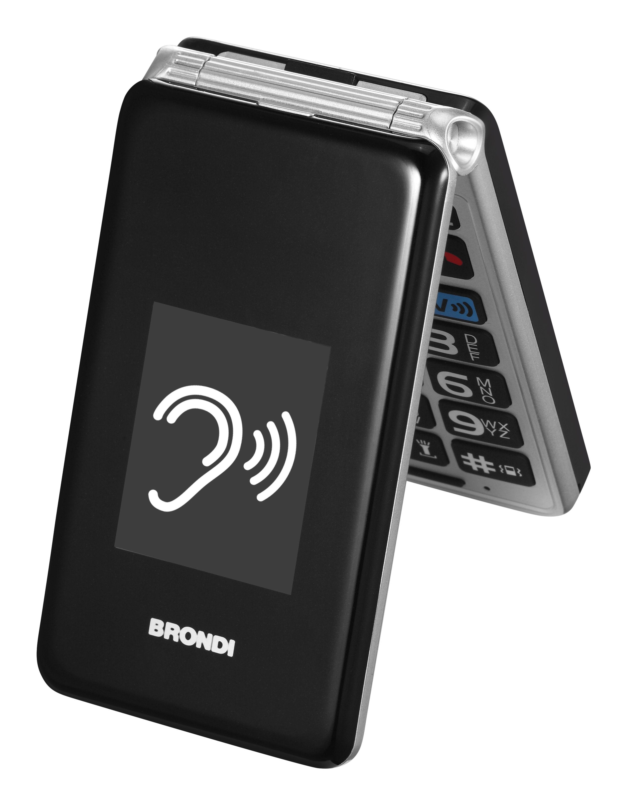 EAN 8015908820607 - Brondi 10282060 teléfono móvil 7,11 cm (2.8") 119 g Negro, Plata Teléfono para personas mayores imagen 3
