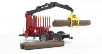 Bruder Remolque Con Grua Forestal - Escala 1:16 02252