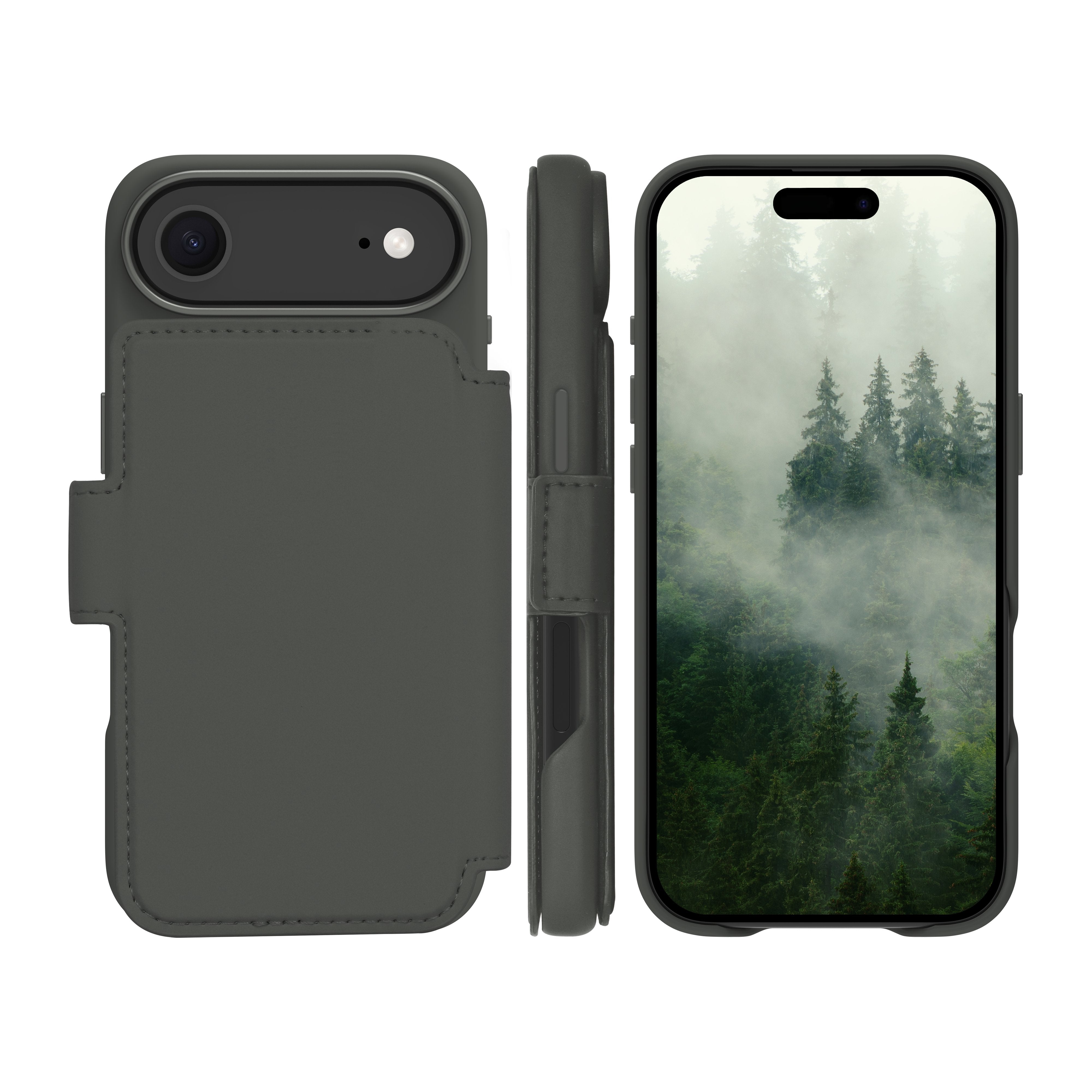 Dbramante1928 Lynge Funda Con Tapa Para Teléfono Móvil Compatibilidad Con Magsafe Sombra Del Bosque