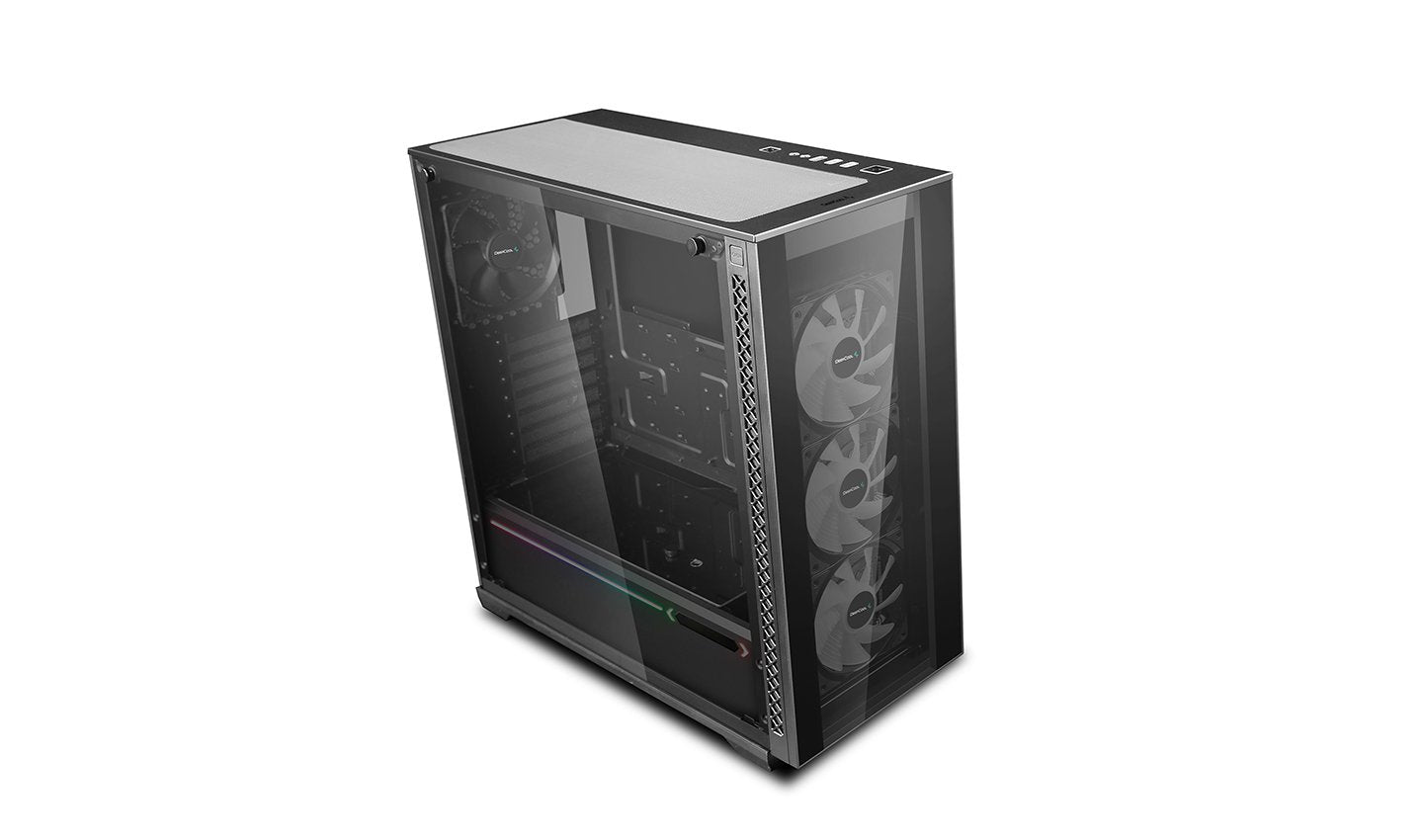 Caja Pc Deepcool E-Atx Matrexx 70-Add Rgb Black Tempered Glass Bahias 2x3'5,4x2'5/2xusb3.0/1xusb2.0/1xaudio(Hd)/1xmic/Cristal Templado