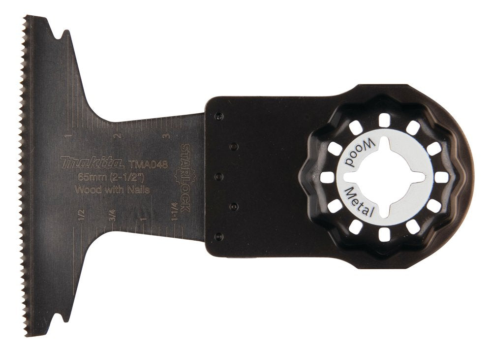 Makita B-64820 Starlock Wide Plunge Cut Saw Blade, 65 Mm Diameter X 20 Tpi, Black
