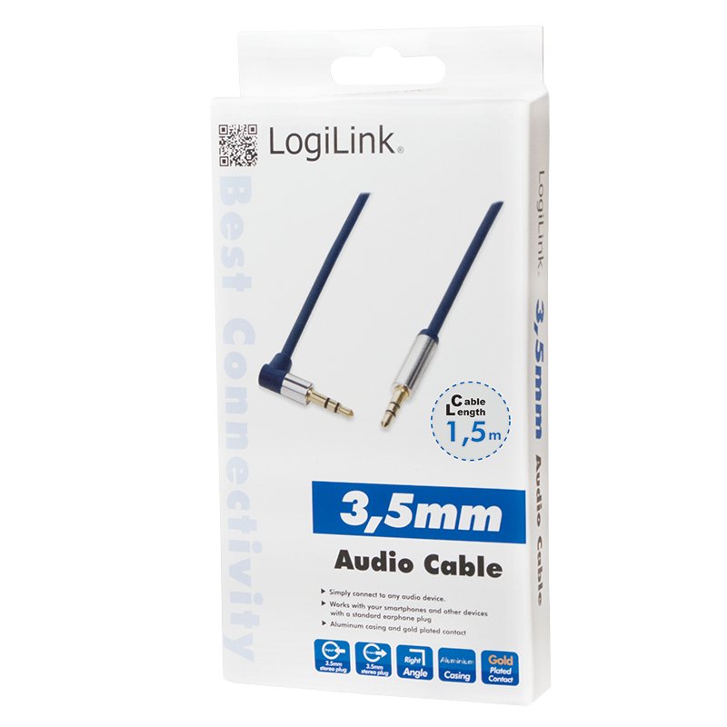 EAN 4052792034486 - LogiLink 3.5mm - 3.5mm 1.5m cable de audio 1,5 m 3,5mm Azul imagen 3