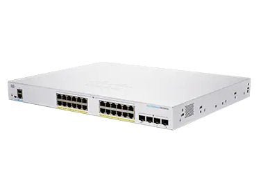 Cisco Business 250 Series Cbs250-24fp-4x Conmutador L3 Inteligente 24 X 10/100/1000 (Poe+) + 4 X 10 Gigabit Sfp+ Montaje En Rack Poe+ (370 W) Refabricado