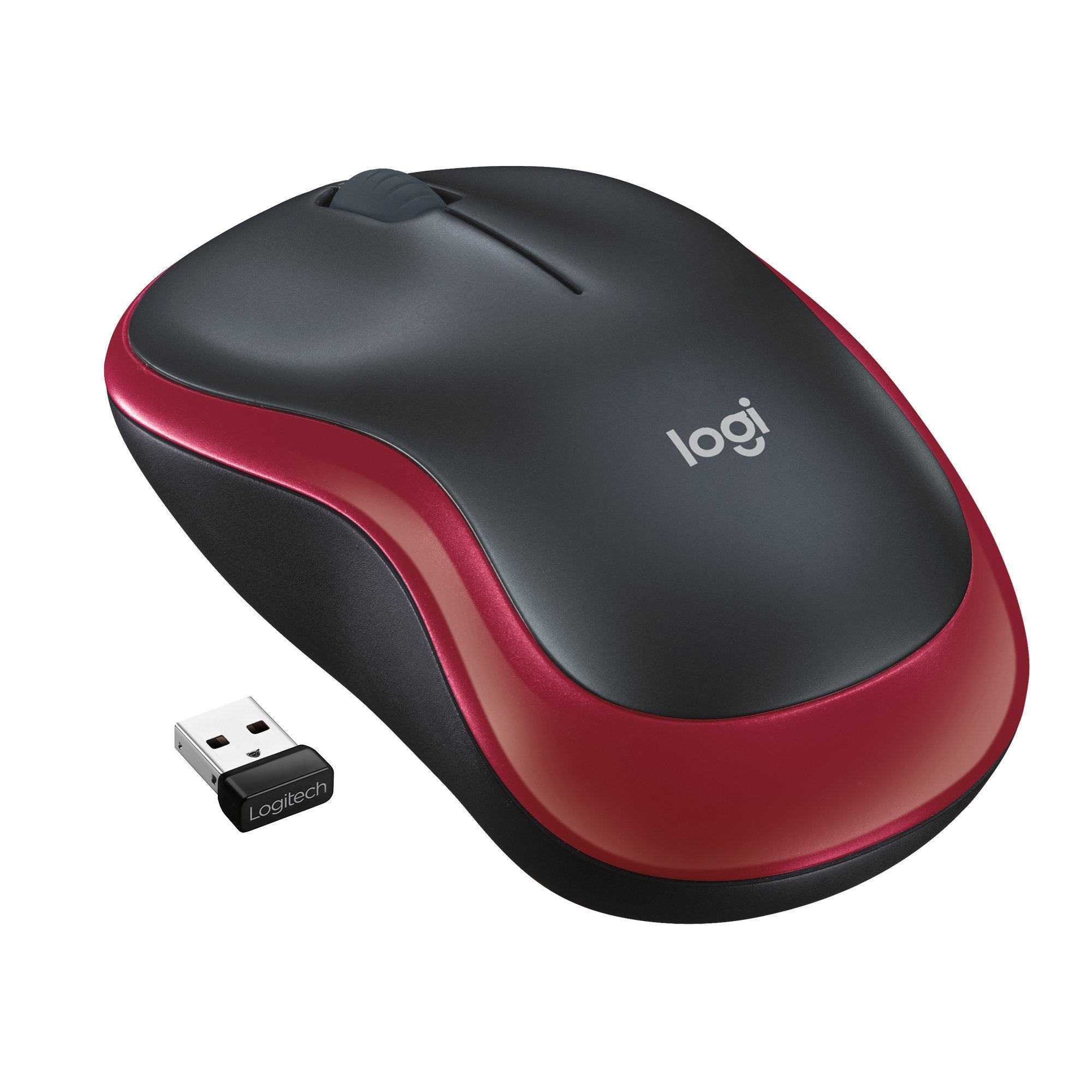 Ratón Inalámbrico Logitech M185 Rojo 910-002240