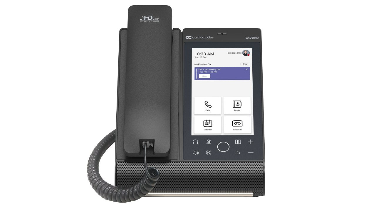 Audiocodes Teams C470hd Total Touch Ip-Phone Poe Gbe With Integrated Bt And Dual Band Wifi