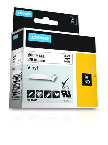 EAN 0071701184436 - DYMO 18443 cinta para impresora de etiquetas Negro sobre blanco imagen 3