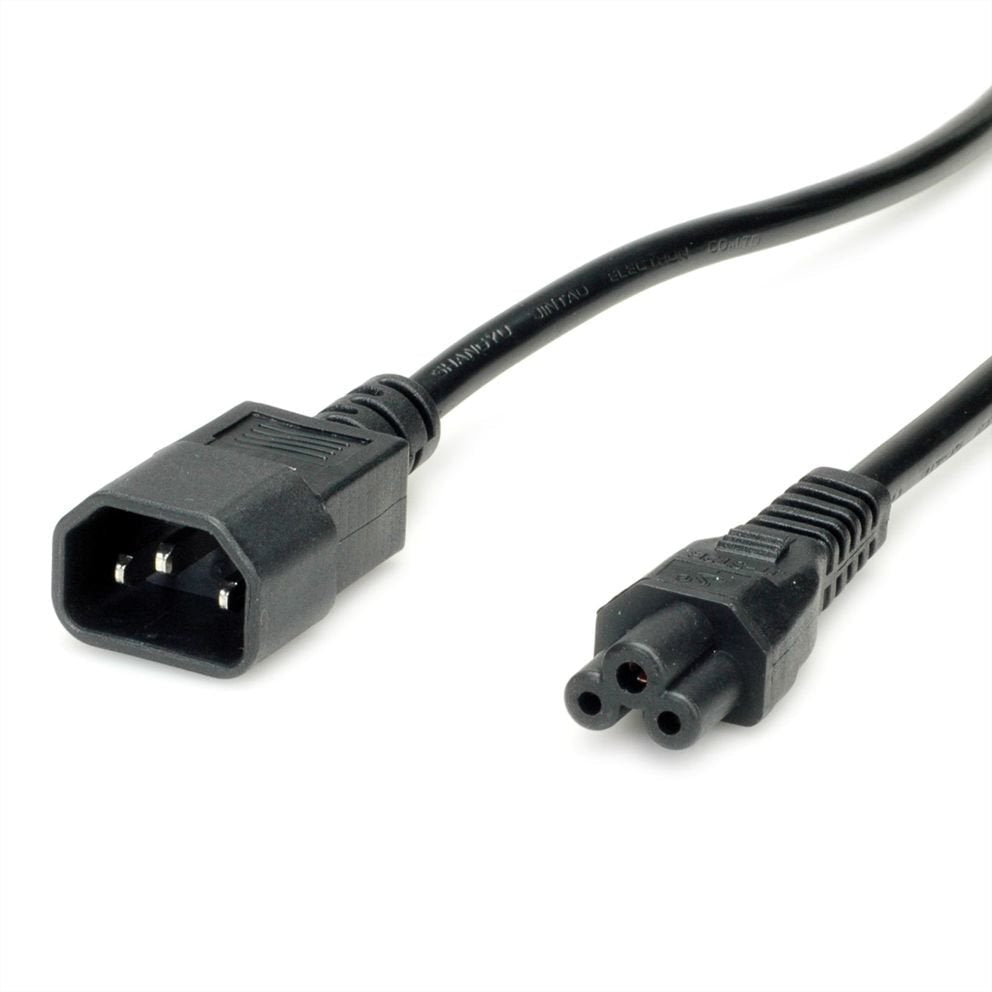 Value Netzcable Iec320 C14 Stecker - C5 Buchse, Schwarz, 1,8 M